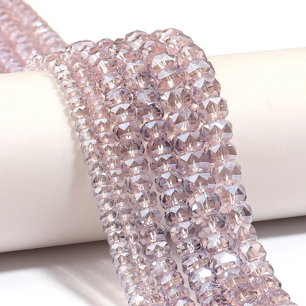 4/6/8mm Wheel Shape Austrian Crystal Glass Beads Flat Round Glass Loose Beads For Jewelry Making Bracelets DIY Accessories - view 4