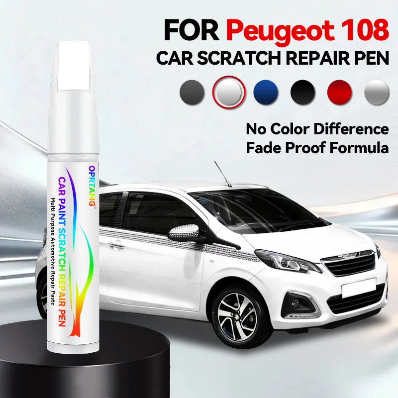

Ручка-корректор для ремонта лакокрасочного покрытия Peugeot 108 (1990-2026), средство для удаления царапин, аксессуары для авто, черный, белый