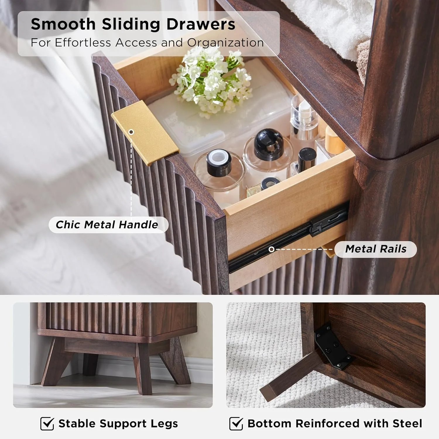 خزانة تخزين ضيقة للحمام بطول 68 بوصة مع رف ودرج قابل للتعديل، برج كتان منحني للحمام وغرفة المعيشة #6