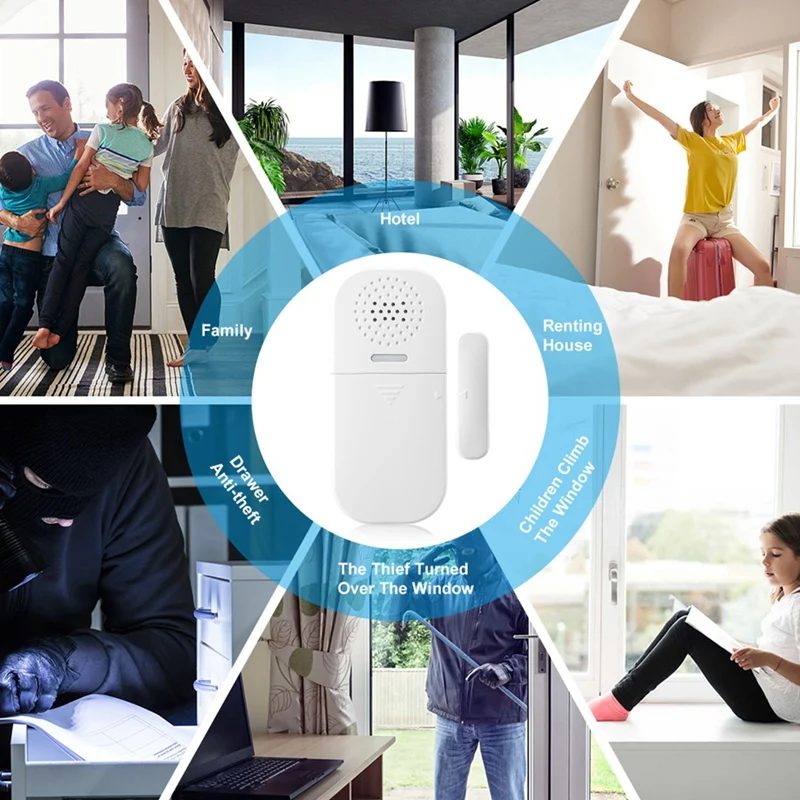 Magnetic Door And Window Alarm Sensor Wireless Alarm 130DB Home Burglar Alarm Device