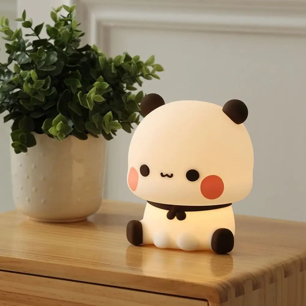 Lampe LED Bubu Dudu aste par USB, veilleuse de chevet à gradation de dessin animé, veilleuse de sommeil en silicone souple, chambre d'enfant, décoration d'intérieur