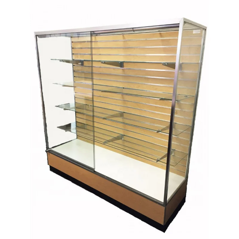 Custom. store helmet tempered glass display glass showcase