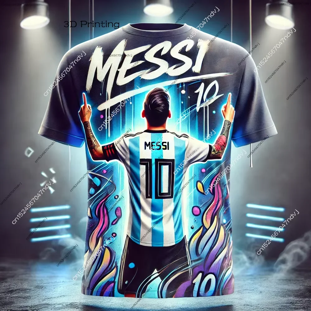 Neuheiten 2025, Messi Argentina Special Edition Fußballtrikot, Sport-T-Shirt für Erwachsene, Fan Special Edition, Fußballtrikot