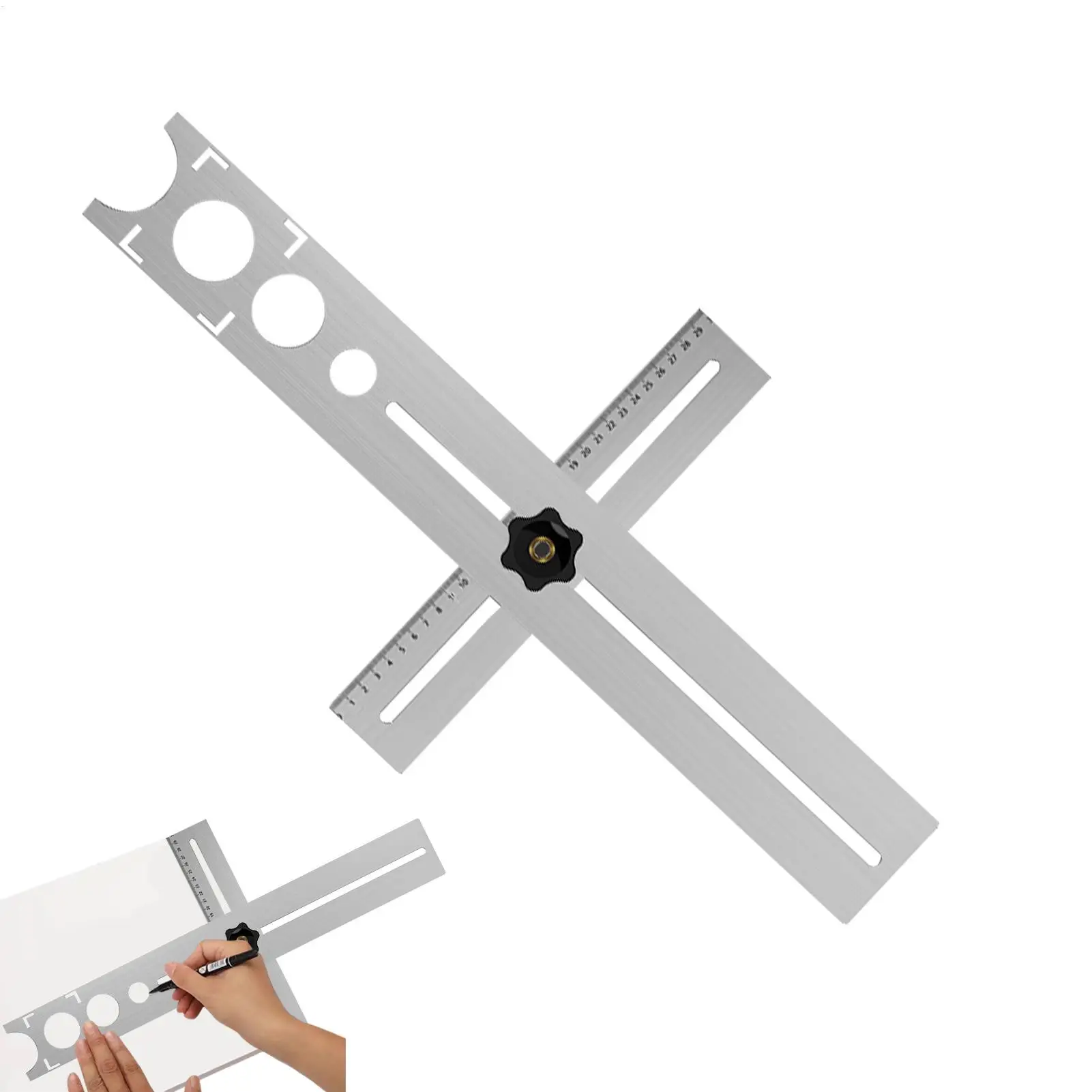 tile hole locator Punching Tool Marble Measuring Range 300mm Precision Template 25mm/40mm/45mm/55mm/60mm For Wall Receptacle