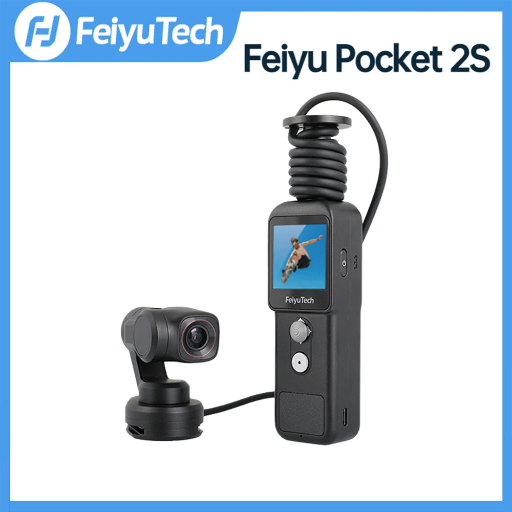 

FeiyuTech Feiyu Pocket 2S 3-Axis Gimbal Camera Split Design Magnetic Base 1 / 2.5-Inch Sensor 130 ° Field of View Ultra HD 4K