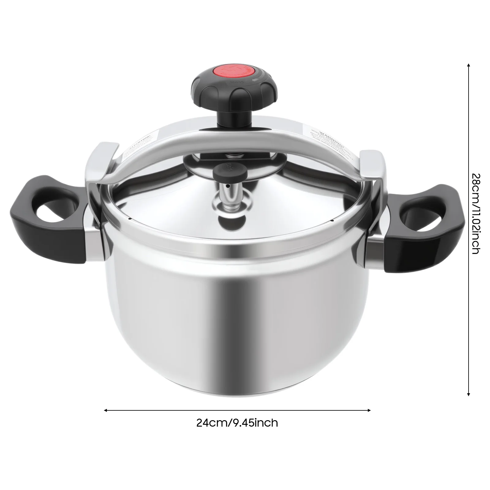 Olla a presión de acero inoxidable BYMAOCAR, olla a presión de cocción de 7,4 cuartos con mango resistente al calor para cocinar y guisar en la cocina