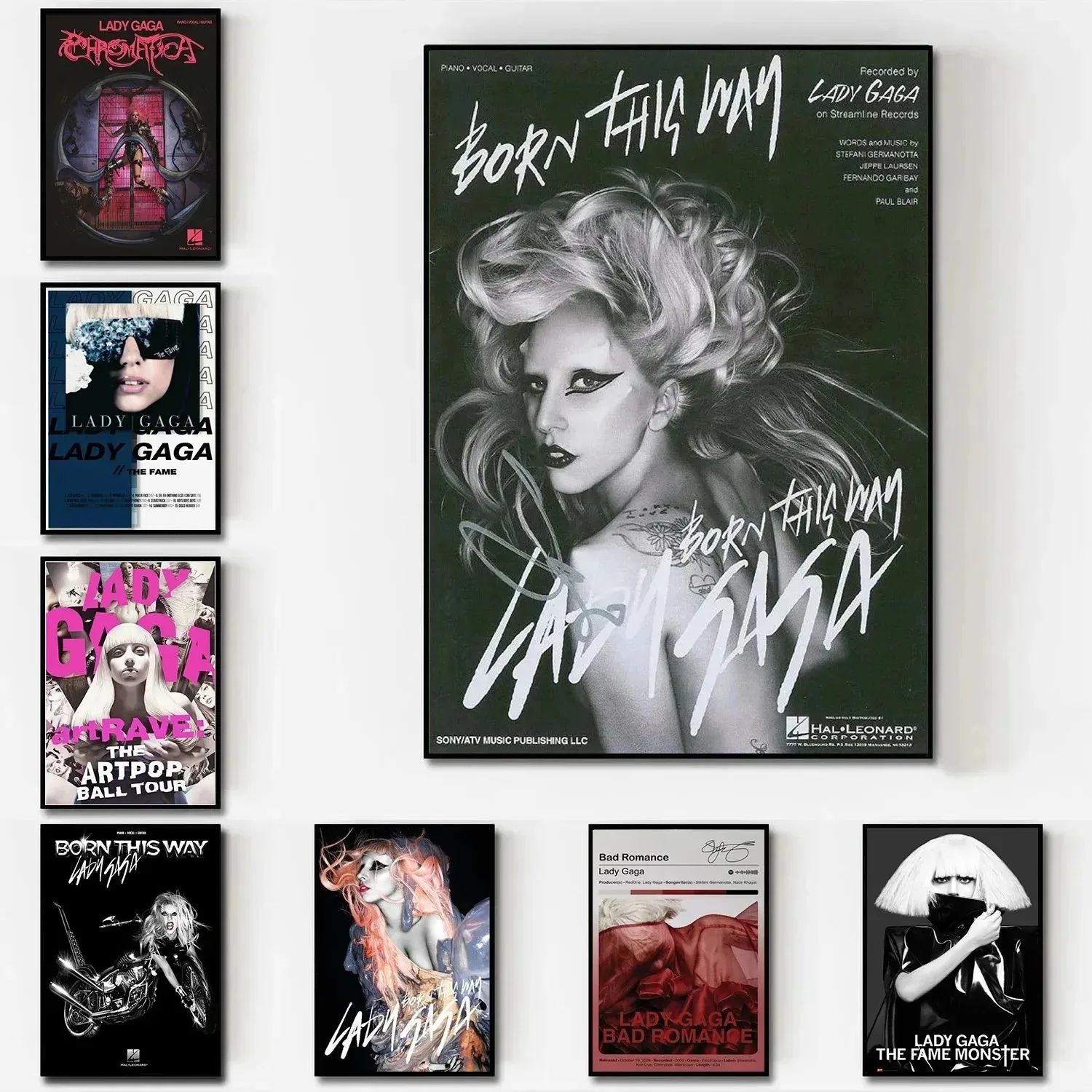 Lady Gaga Born This Way Chromatica The Fame Hot Music Album Poster Canvas Painting Wall Art Pictures Home Decor Gifts