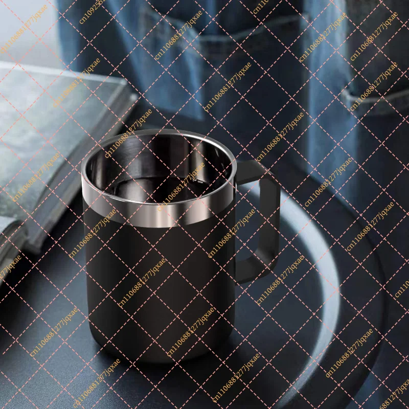 12 oz Stainless Steel Insulated Coffee Mug Tumbler with Handle and Lid for Hot & Cold Drinks