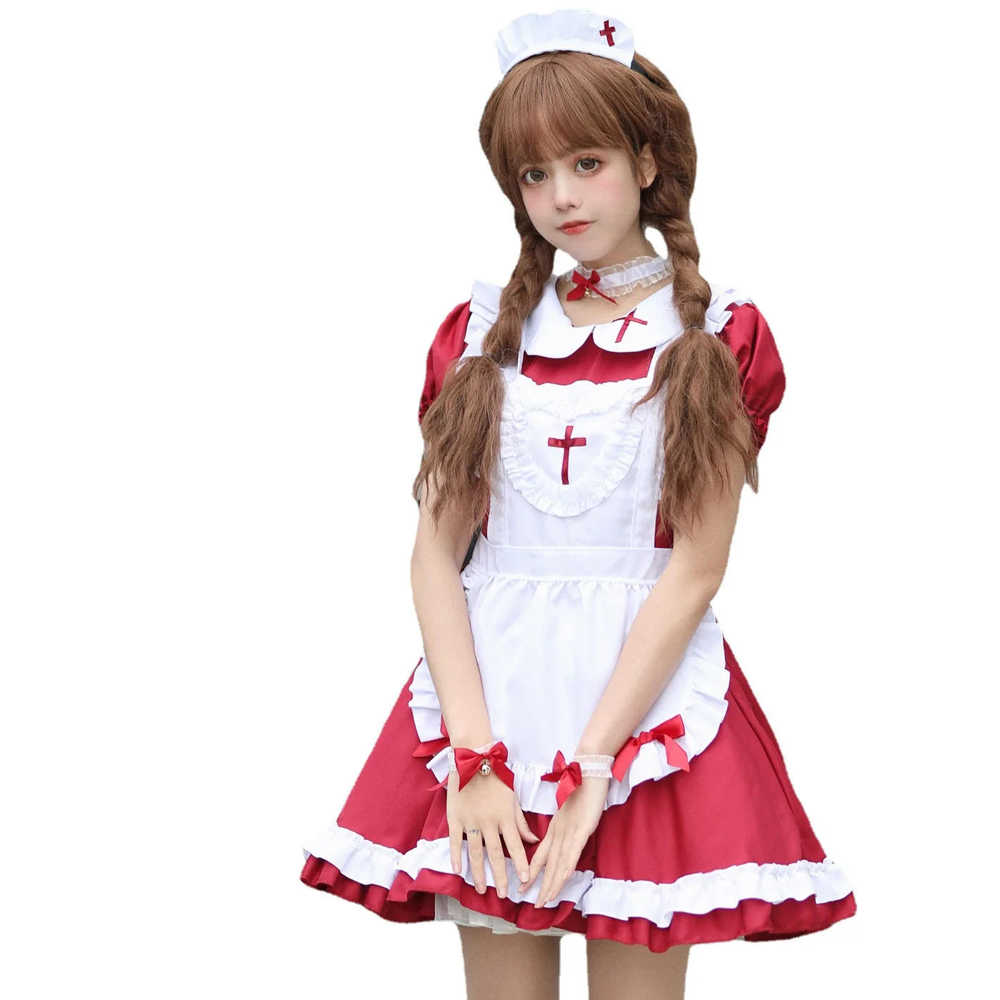 Giapponese Soft Girl Lolita Christmas Cross Maid Dress Cosplay Maid Dress abbigliamento donna Boss