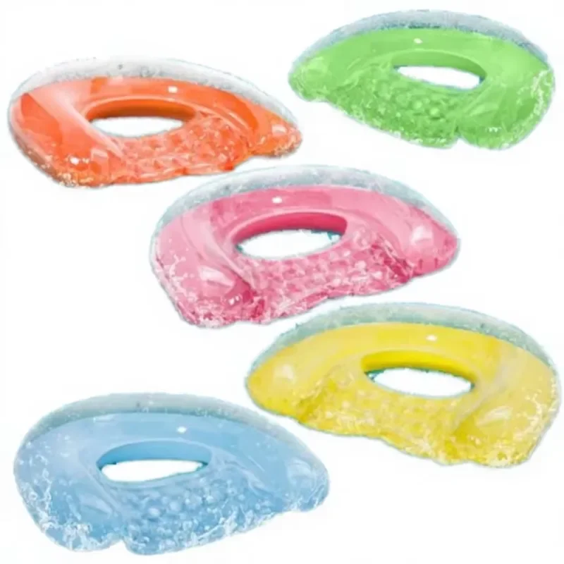 New minimalist design: 5-color PVC inflatable swimming ring, unisex, adult pool float ring, portable swimming ring