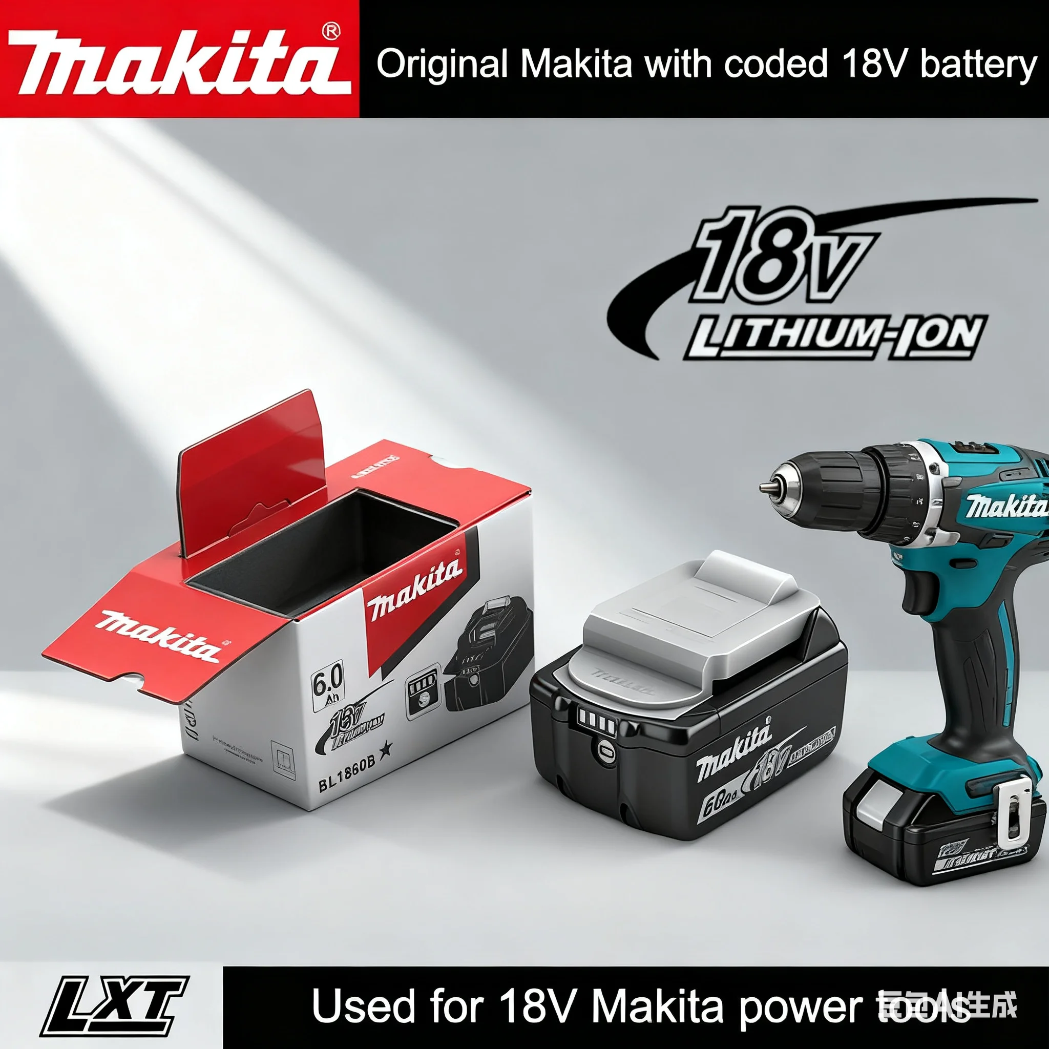 

High Capacity 6.0Ah | Makita Original BL1860B Replacement ✔️Compatible with BL1830 BL1840 BL1850 BL1890B 18V Battery