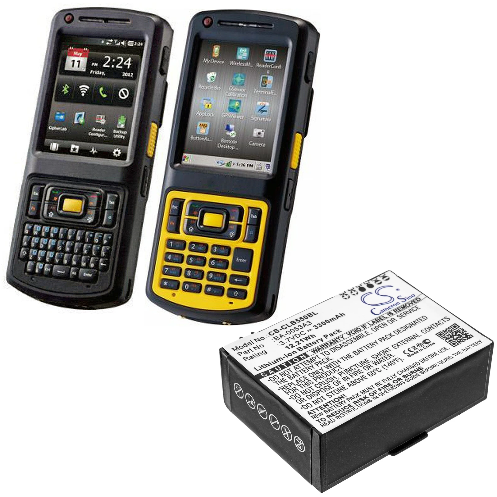 Barcode Scanner Battery 3.7V/3300mAh BA-0053A3 for CipherLab CP55,CP50,PLEASE NOTE:Not Compatible with ChipherLab 9200