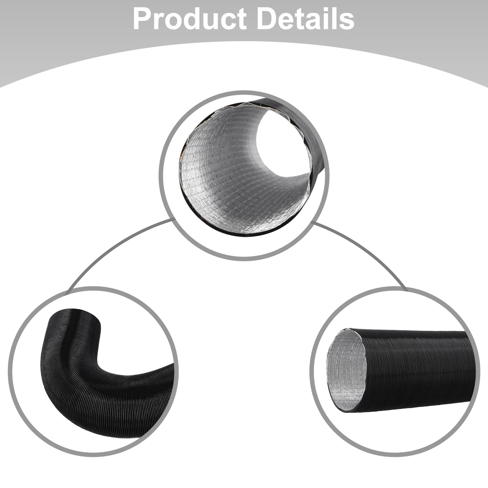 

Шланг для установки воздушного дизельного отопителя, воздуховод для отопителя, материал из алюминиевой фольги, ударопрочный, огнестойкий