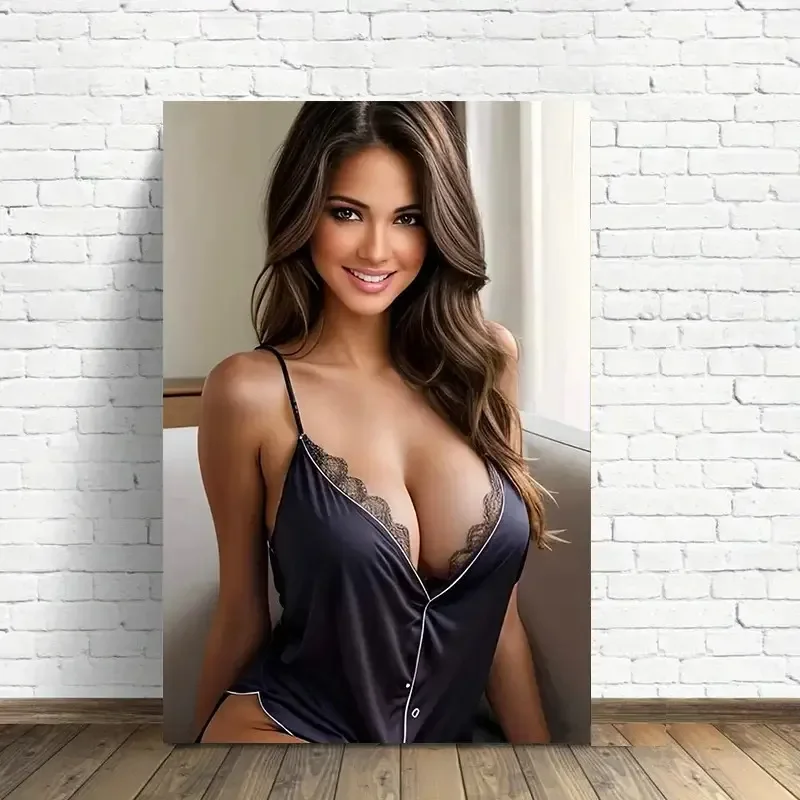 Vhome Rahmenlose Leinwand-Wandkunst für Damen, Moderne Wohnzimmerdekoration, Großes Rahmenloses Poster für Heimdekoration