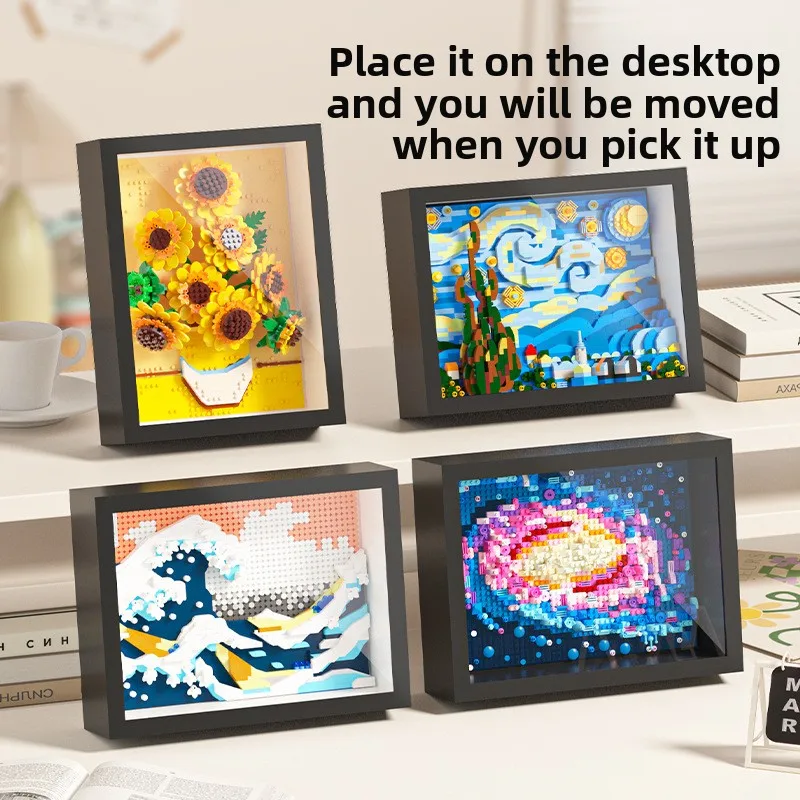 

Трансграничная картина Ji Hui M3061 Креативная фоторамка | Безопасный нетоксичный образовательный DIY | Подходит для стандартных строительных кирпичей, подарочная игрушка