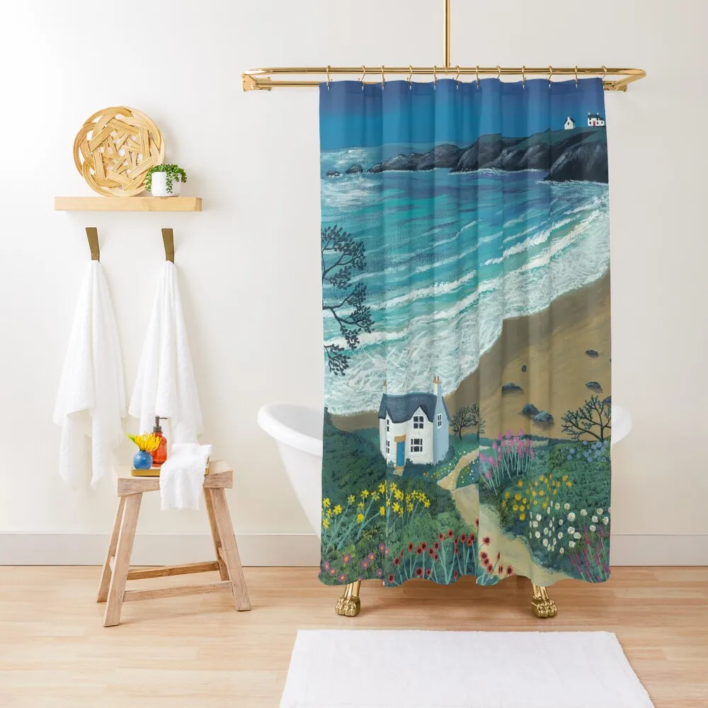 

The Path to Moonlight Bay Shower Curtain Toilet Accessories Bathroom Cover For Shower Curtain