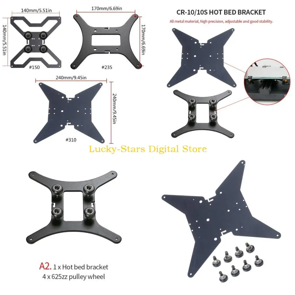 

T3EE Принтеры аксессуаров Yaxis Stand Printing Platform Поддержка 150 мм 235 мм 310 мм для Ender 3 CR-10 деталей YAXIS