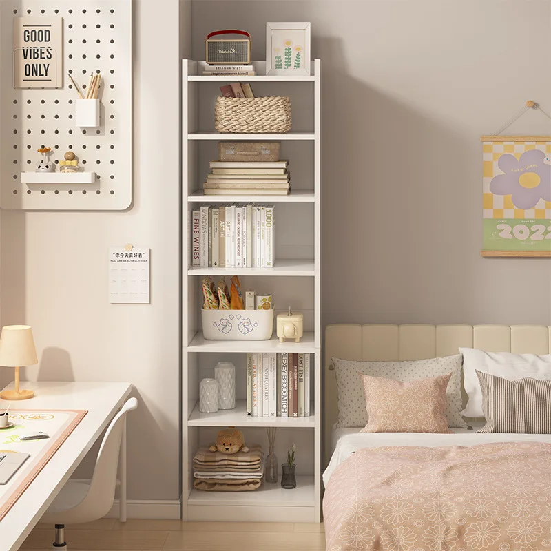 

Bookshelf bedroom shelf simple household multi-layer living room cabinet locker gap against the wall small narrow cabinet