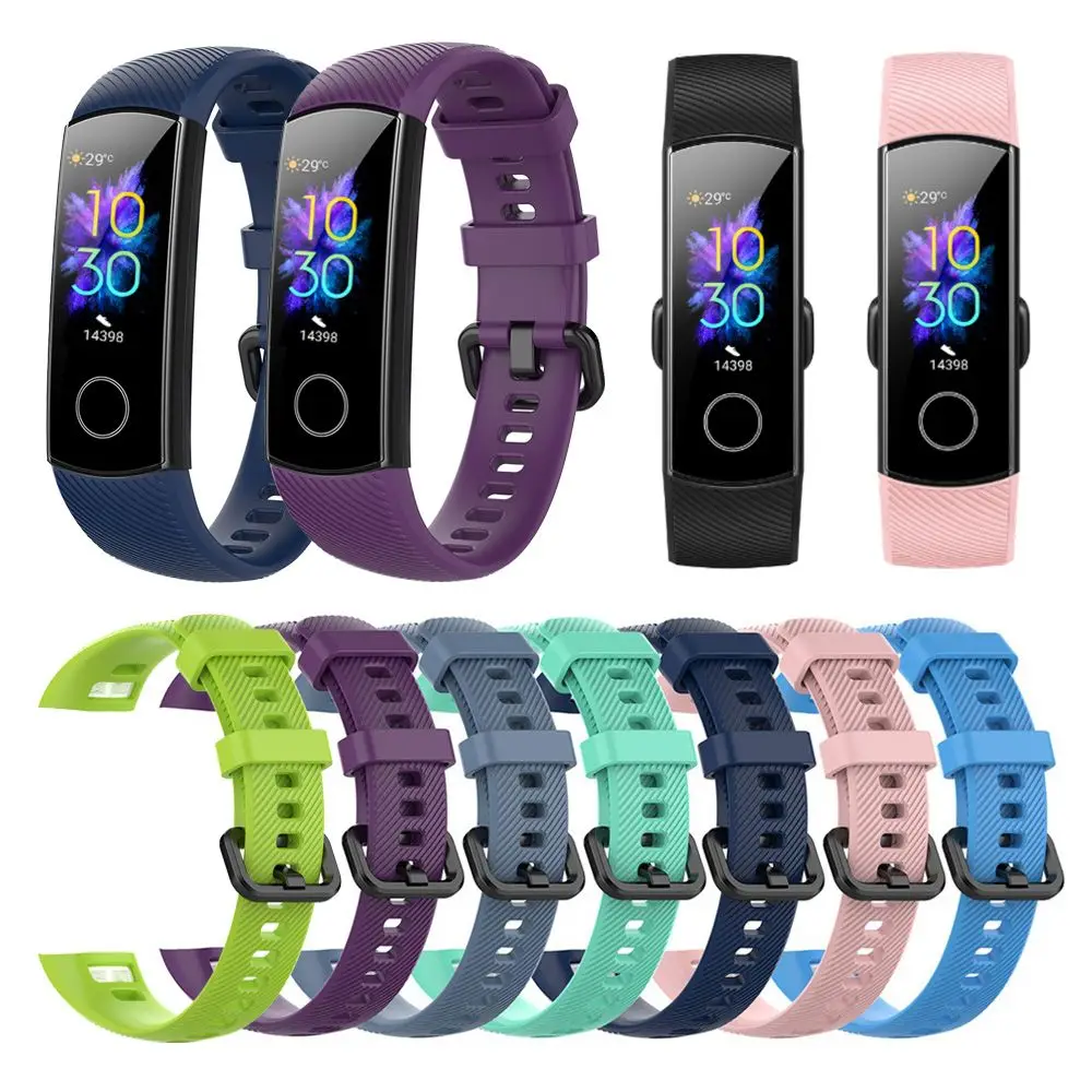 Classic Smart Wristband Replacement Wrist Strap for Honor Band 5 4 Silicone Watch Band