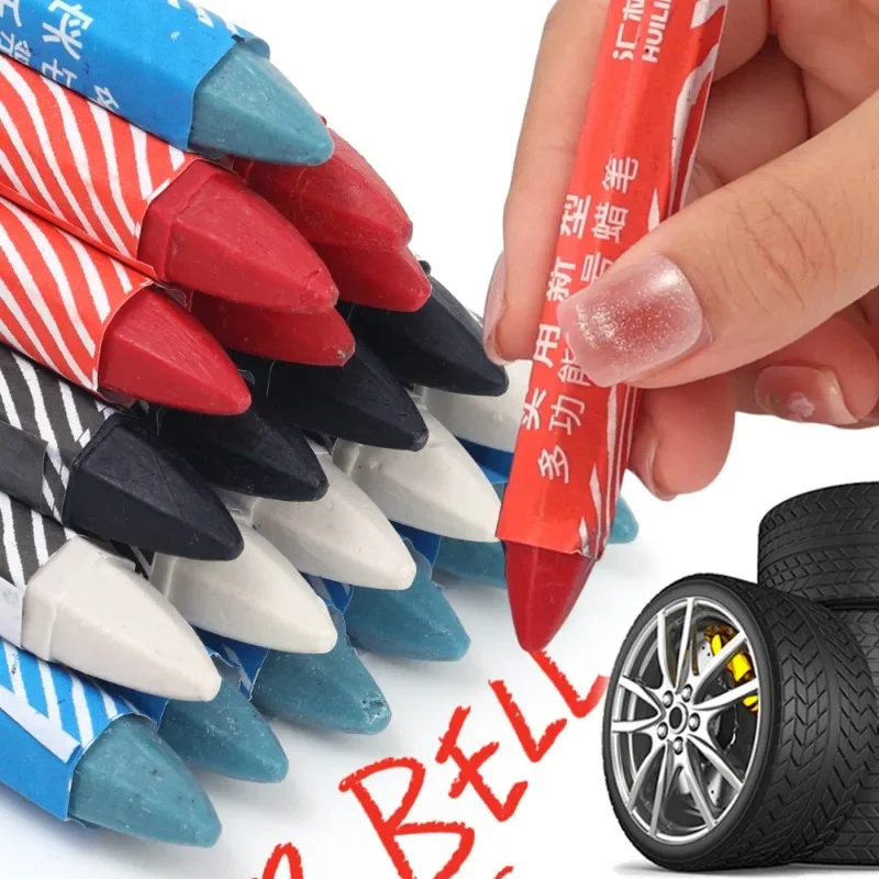 5pcs Crayon Marker for Tire Car Tire Repair Marker Pen Waterproof Tire Repair Crayon Marker Pen Wheel Marking Premium Tools