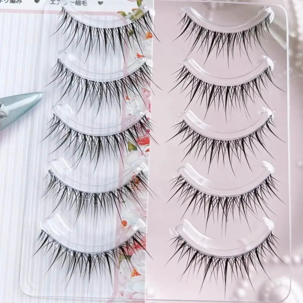 Beauty 3D Faux Mink Eyelashes Reusable Transparent Stem False Eyelashes Natural Looking Wavy Fake Lashes Eyelash Extensions