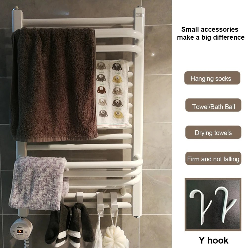 10 Pcs Gancho Cabide Gancho Gancho de Toalha Rack de Radiador Suporte de Banheiro Ganchos Cabide de Roupas Macio Cachecol Roupões de Banho Titular de Roupa Interior