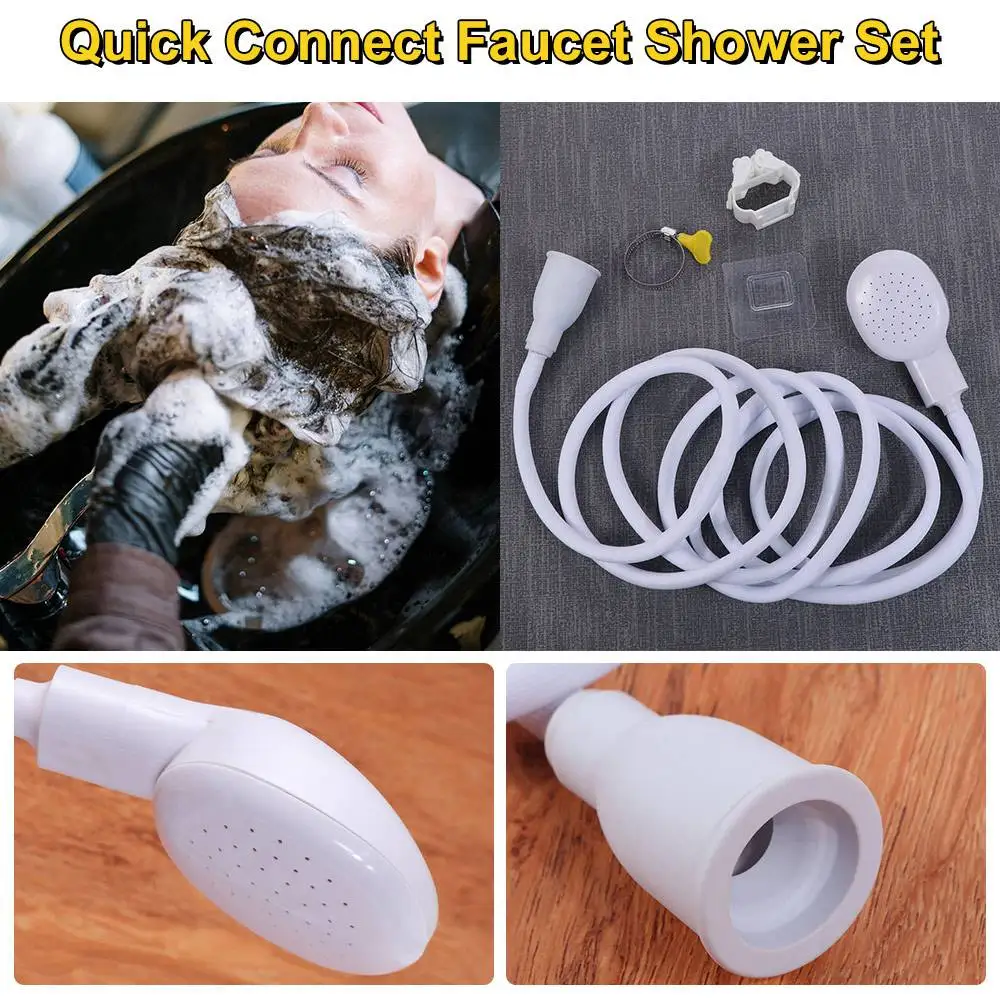 Rubber Hose Universal Sink Spray Quick Connect Multifunctional Portable Shampoo Spray Drain Filter Extender Handheld Shower