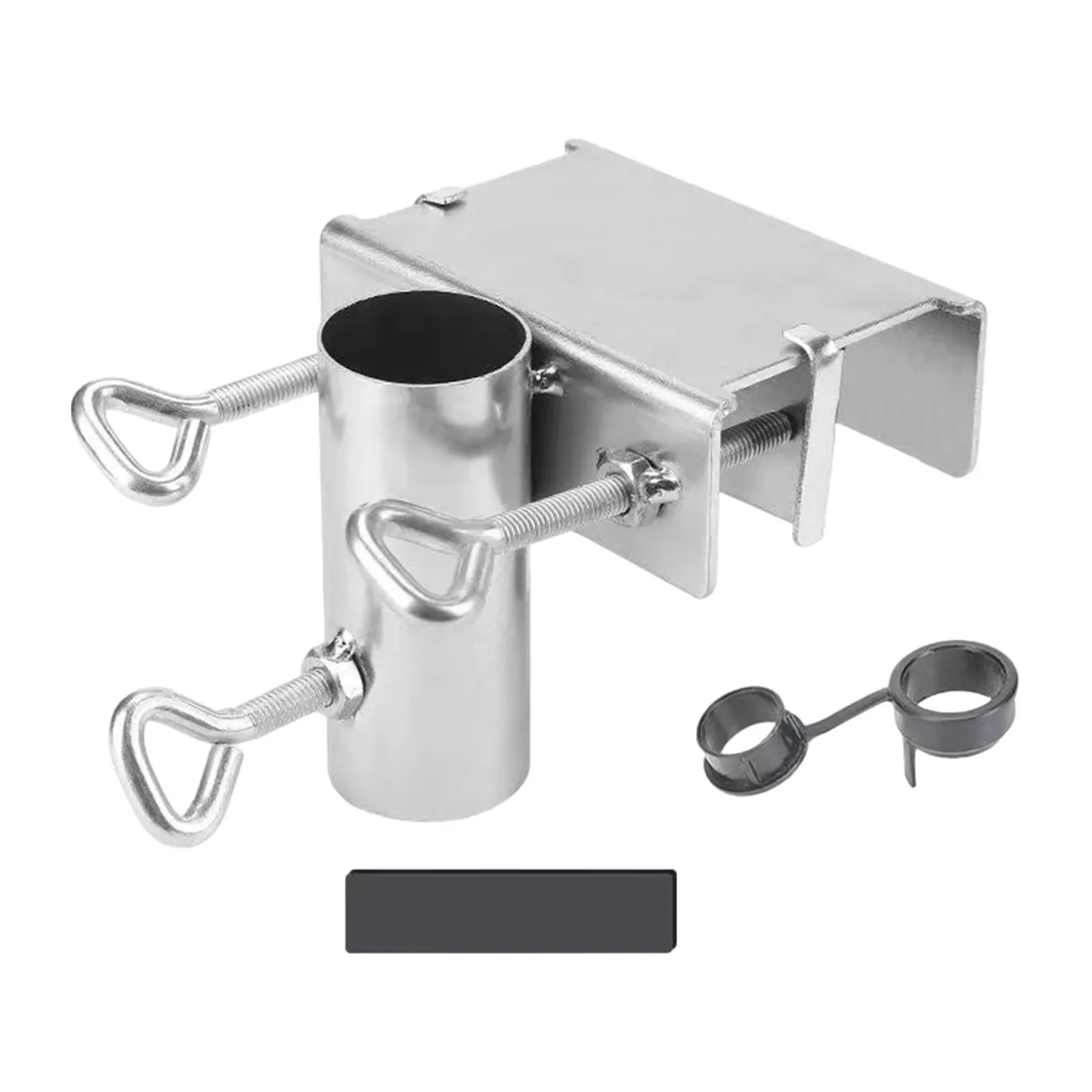 Outdoor Umbrella Holder Heavy Duty Metal Clamp Holder Clip Bench Deck Umbrella Stand for Balcony Beach Fences Courtyard Poles