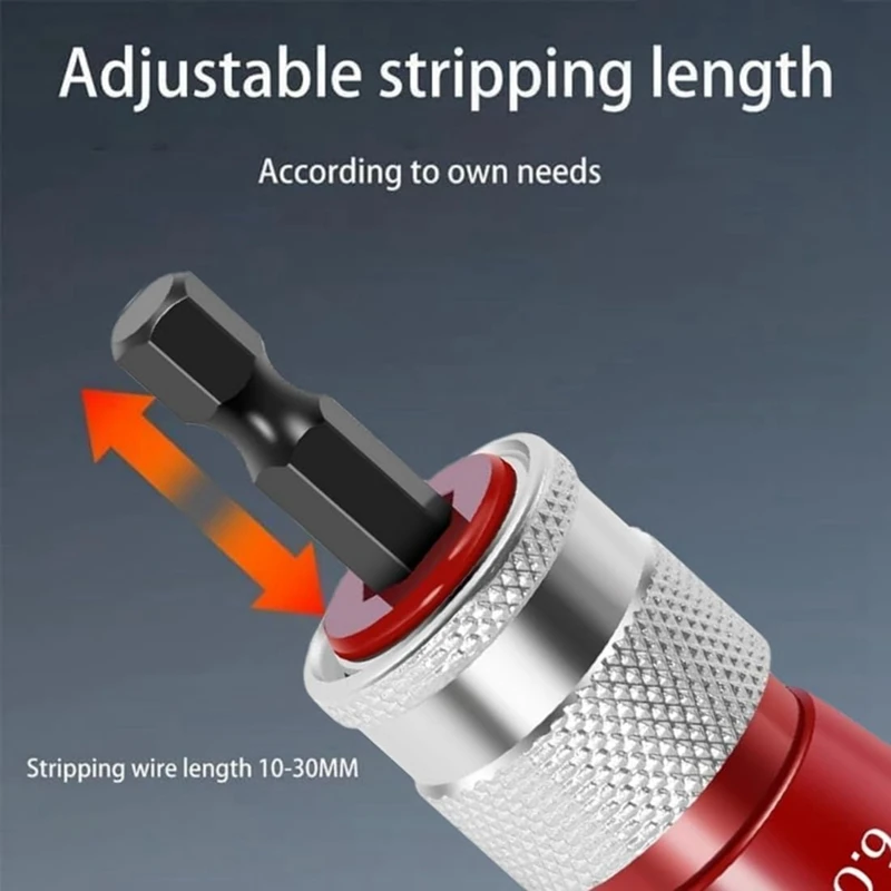 Инструмент для скручивания проволоки для дрели, инструмент для зачистки и скручивания проволоки Скручиватель проволоки для электрической дрели, аксессуары для быстрого зачистки кабеля -A
