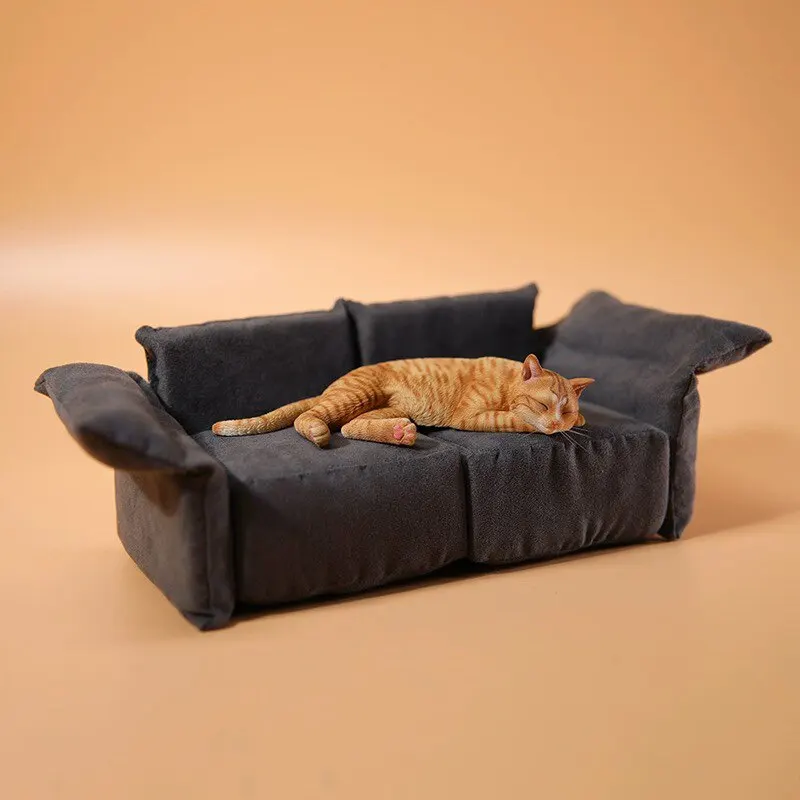 Home Decor Items 1 6 Scale Cute Simulated Sleeping Cat 4 0 Model Realistic Pet Cat Figurine Handmade Decorative Display Ornament