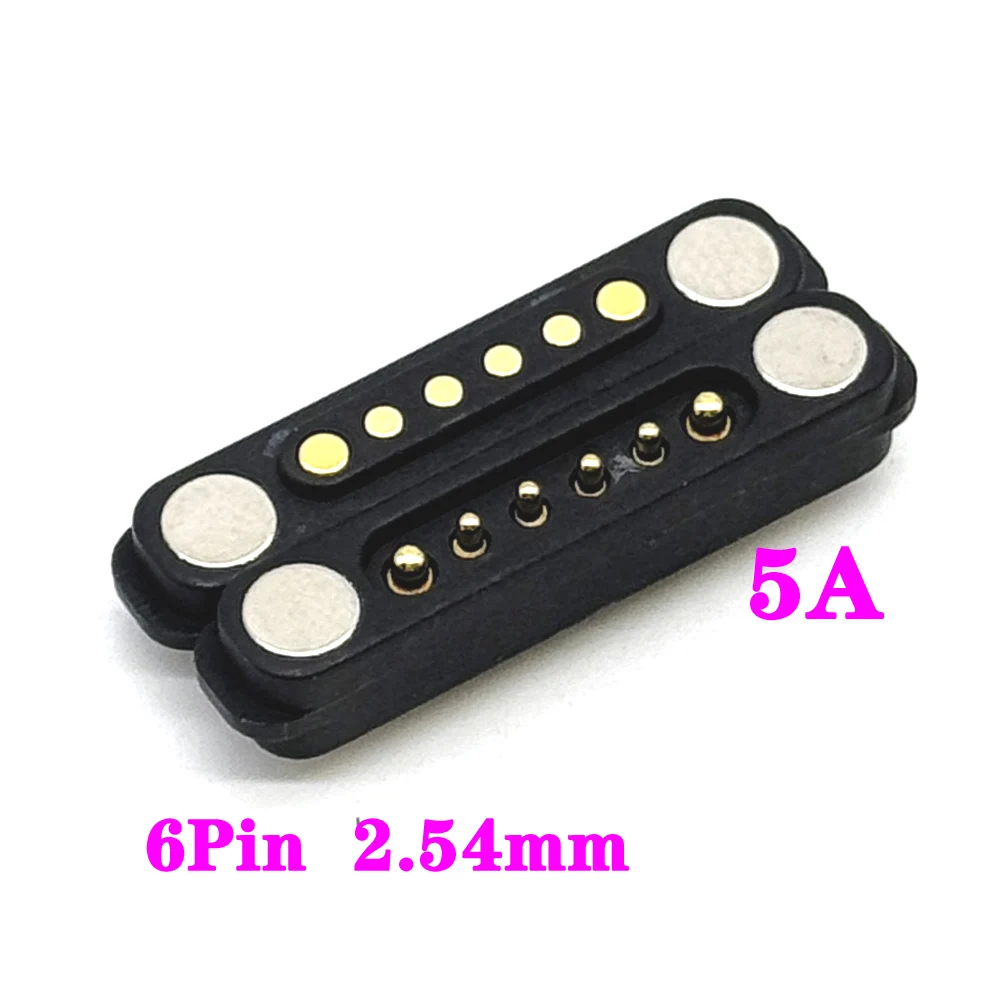 5A 4P wasserdichter DC magnetischer Pogo-Pin-Stecker 36V Pogopin männlich weiblich mit Ohren federbelastete DC-Steckdose