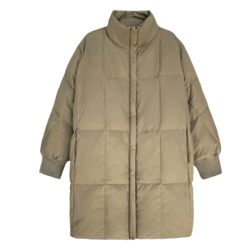 Women's Fall Winter Tops Coat Cotton Coat Mid-length Personalized Vintage Simple Comfortable Loose Casual Soft Niche Versatile