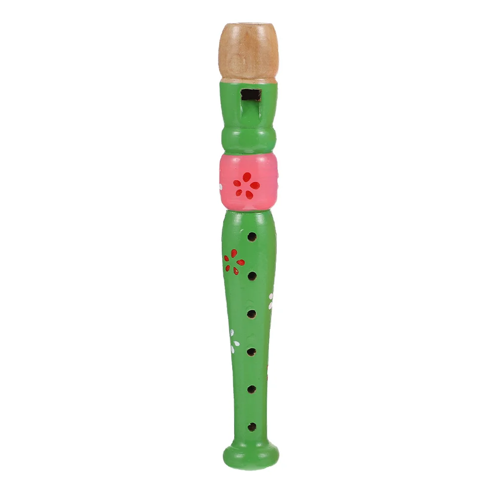 

Children's 6 Hole Wooden Flute Musical Instrument Stage Performance Prop Creative Recorder Learning Plaything Safe Durable Gift