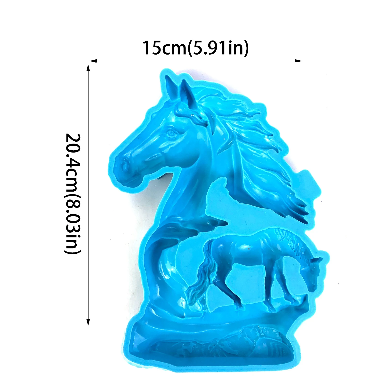 Horse Ornaments Silicone Mold Diy Resin Epoxy Crafts Living Room Wall Stickers Decorative Semi-dimensional Moulds