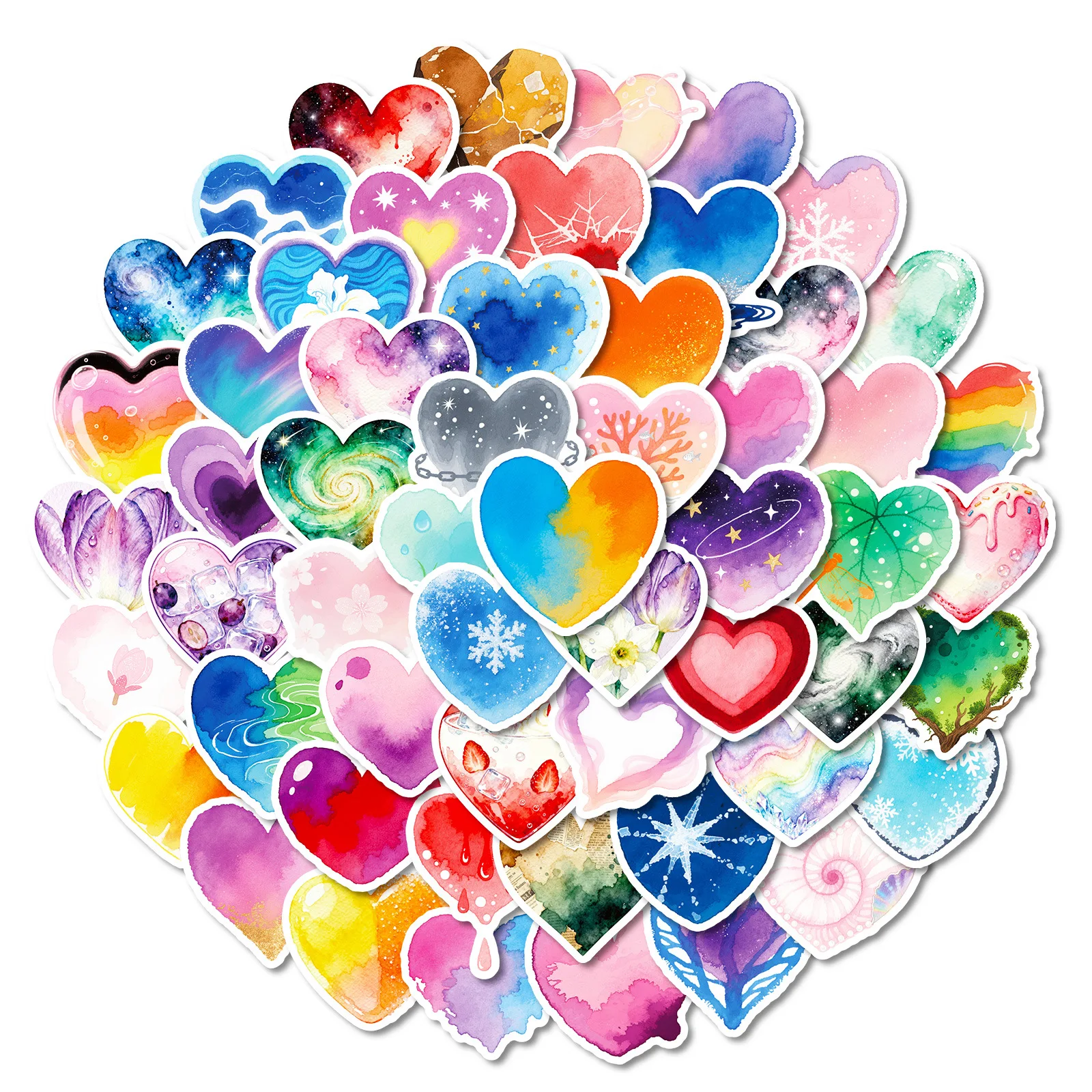 10/56 قطعة الألوان المائية الإبداعية القلب الكتابة على الجدران ملصقات اللون جماليات الكرتون ملصق مائي DIY بها بنفسك الأمتعة الهاتف الغيتار الكلاسيكية ألعاب أطفال