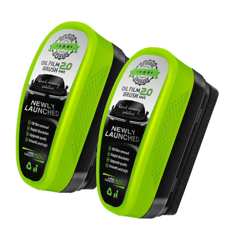 

Car Glass Oil Film Remover Automotive Glass Sponge Cleaning Brush Front Inner Windshield Glass Oil Film Cleaner For Car Cleaning