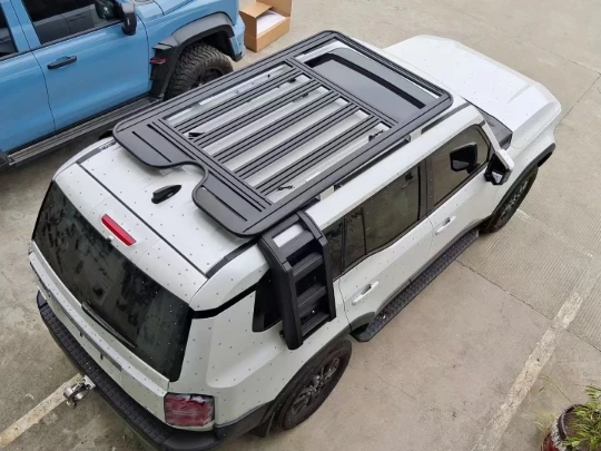 

For Prado LC250 2024 2025 FOLDING LADDER New Design 4x4 Off Road Aluminum Foldable Roof Side Ladder