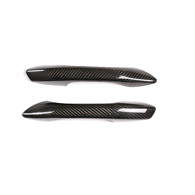 

2Pcs Real Carbon Fiber Car Outer Door Handle Cover Trim for-Porsche 718 Boxster Cayman 2016 2017 2018 2019