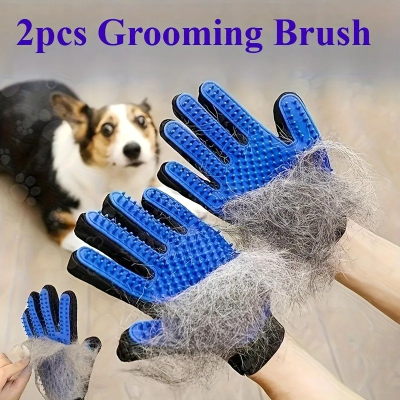 Pet Hair Glove Comb Pet Dog Cat Grooming Cleaning Glove Deshedding Hair remover Massage Brush Animal Supplies Cat Accessoies
