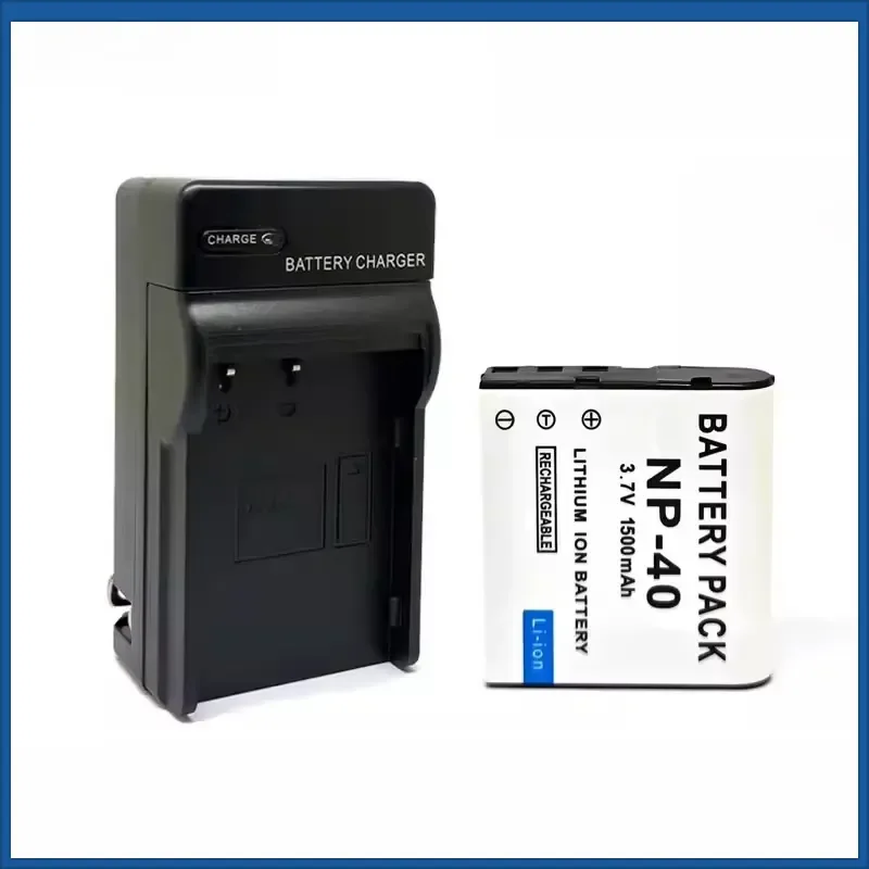 3.7V 1500mAh NP-40 Battery+Charger for Casio Exilim EX-Z600 EX-Z750 Z1000 Z1050 Z1080 FC100 FC150 P505 P600 P700 Camera