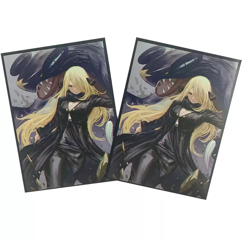 

60Pcs Anime PTCG Collect Card Sleeves Cynthia Garchomp Collect Battle Cards Decoration Card Sleeves Holiday Gifts 66X91mm