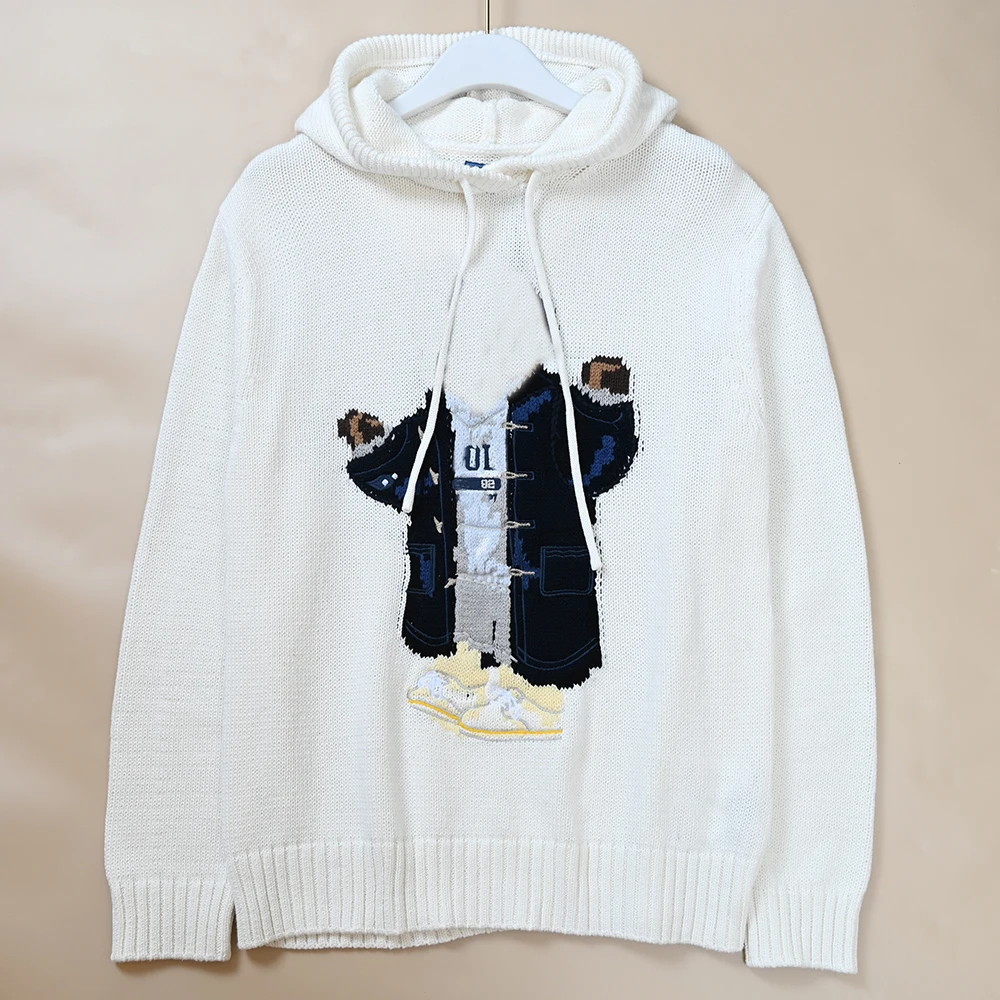 

Осень-зима, новинка, женские хлопковые и льняные вязаные длинные свечи, свободные брюки, уменьшающие возраст, вышитые мультяшные узоры...