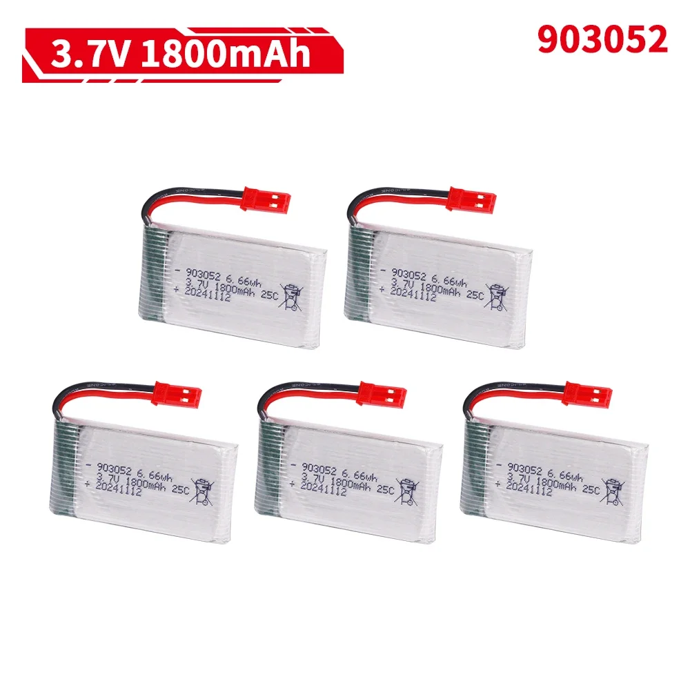 

903052 3.7V 1800mAh lipo Battery XH4.0 Plug with 5in1 Charger for SYMA X5 X5S X5C X5SC X5SH X5SW X5UW X5HW RC Drone Spare Parts