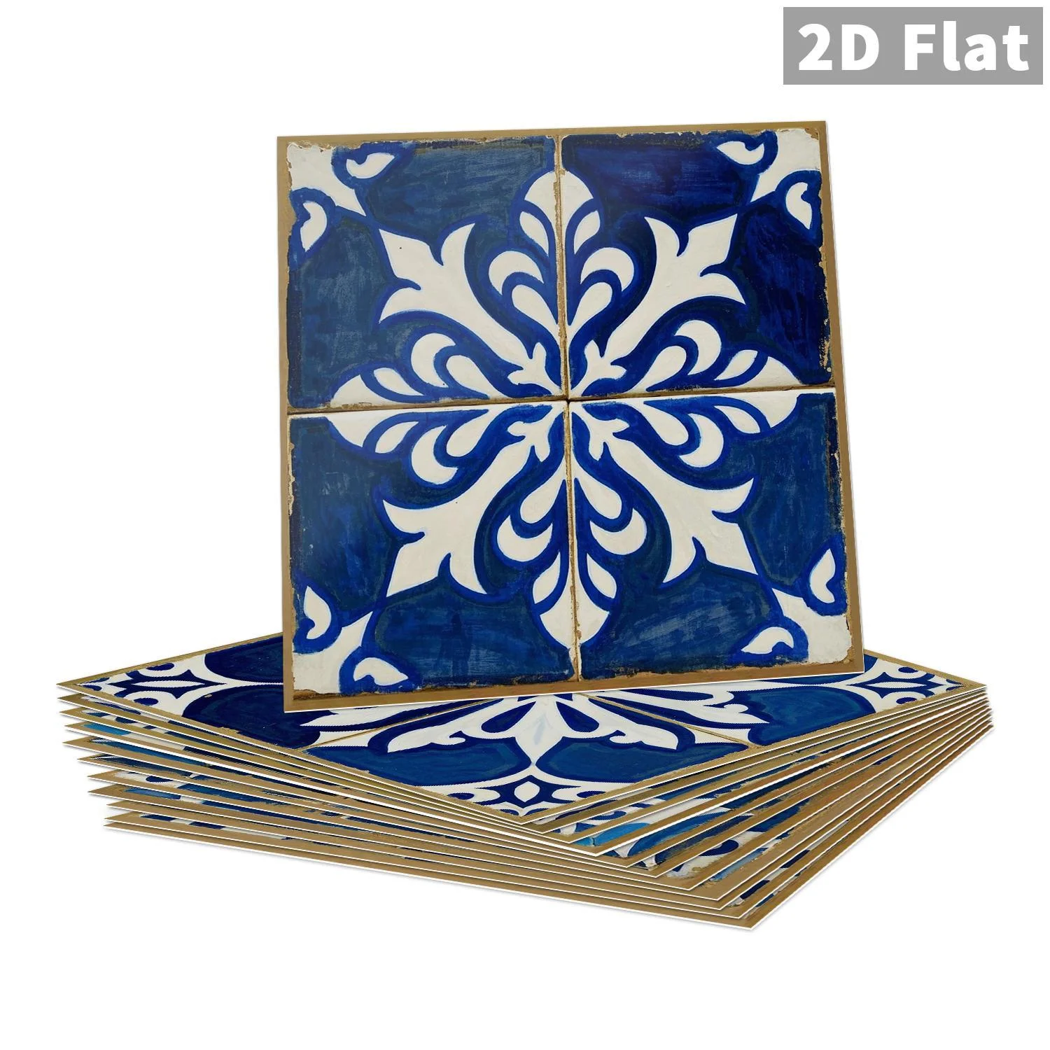 

24 штуки наклеек с цветочным узором для стен, самоклеящиеся плитки для кухни, марокканские обои из ПВХ для декора ванной комнаты