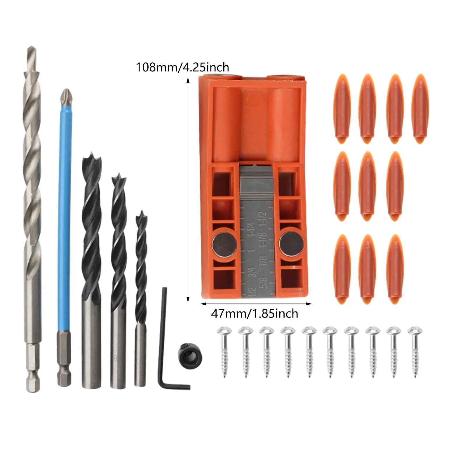 28x Woodworking Hole Drilling Locator Set Portable DIY Carpentry Projects