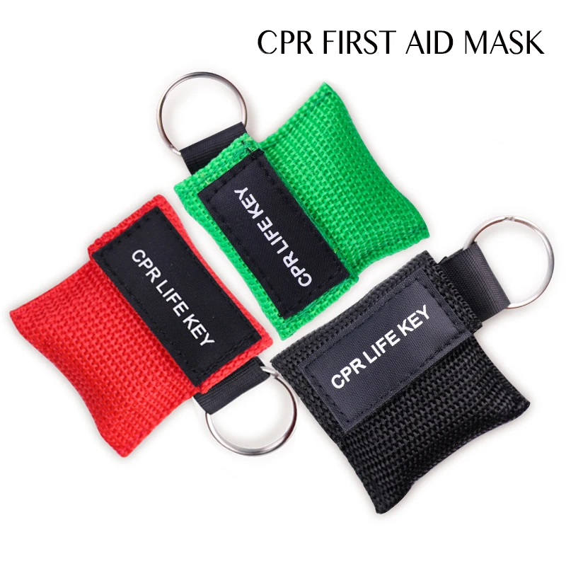 5/10 Pack Disposable CPR Mask with One-Way Valve Emergency Resuscitator First Aid CPR Face Shield for Survival & Outdoor Rescue