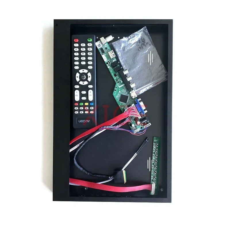 Control Driver Card+Metal Case Fit N133FGE/CLAA133UA01 40Pin LVDS DIY Kit 1600*900 Analog TV Signal VGA+HDMI+AV+USB Screen 13.3