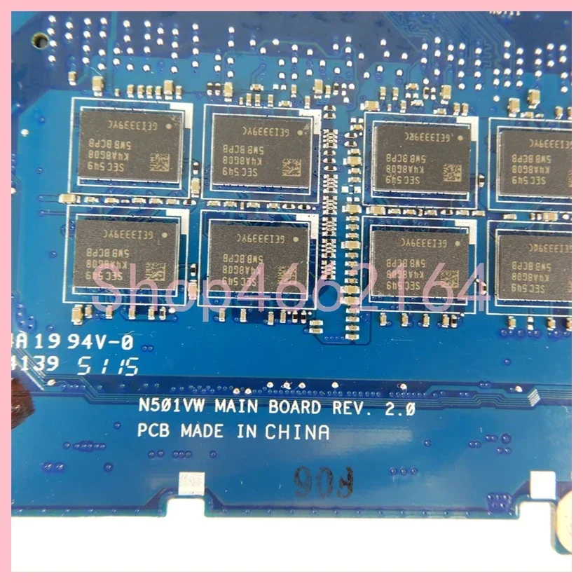 Placa base N501VW para portátil Asus ROG G501VW UX501VW N501V G501V UX501V N501VW con CPU i7-6700HQ, GPU GTX960M y 8GB de RAM