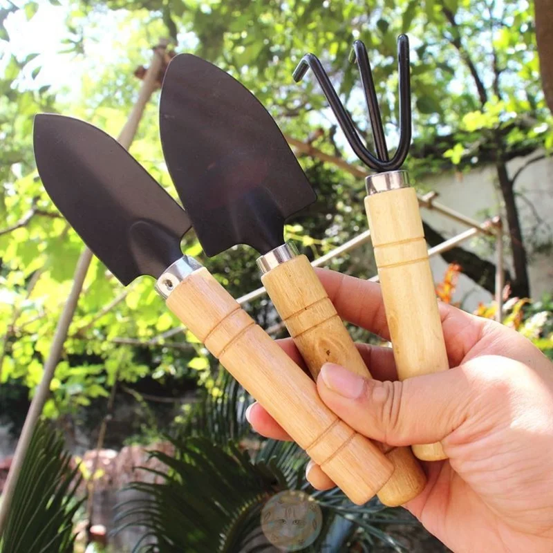 

3Pcs/Set Mini Garden Tool Set For Garden Plants Flower Pot Cactus Vegetables Digging Weeding Indoor Small Plants Garden Tools