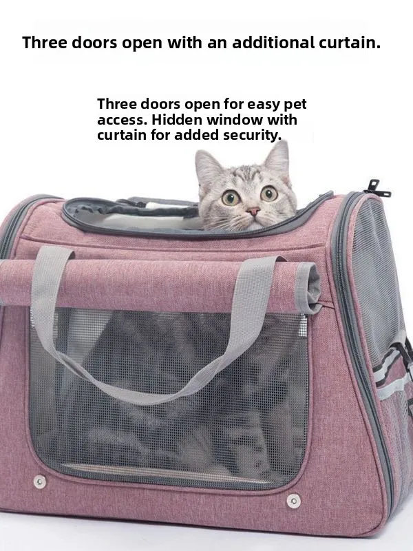 

Большая вместительная холщовая сумка-переноска для кошек и собак, портативная, складная, удобная, для путешествий на автомобиле, для использования на улице